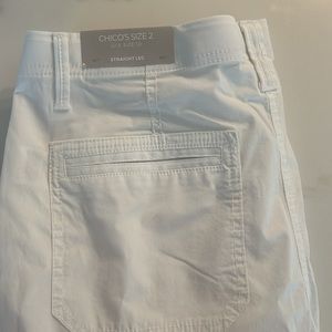 Chicos nwt white crop ankle pant size 2 No Stain material